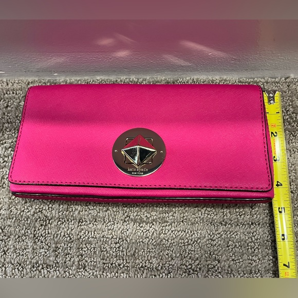 Kate Spade Pink Leather Saffiano Clutch - Picture 5 of 7